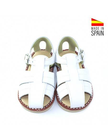 SANDALIAS NIÑOS PIEL BARATAS BLANCAS
