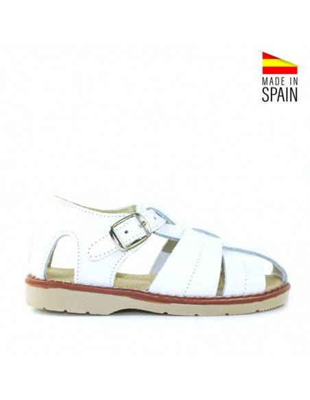SANDALIAS NIÑOS PIEL BARATAS BLANCAS