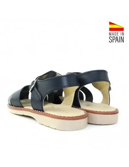 SANDALIA PIEL AZUL MARINO