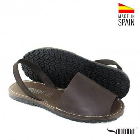 MENORQUINAS HOMBRE MARRONES PIEL SANTANA