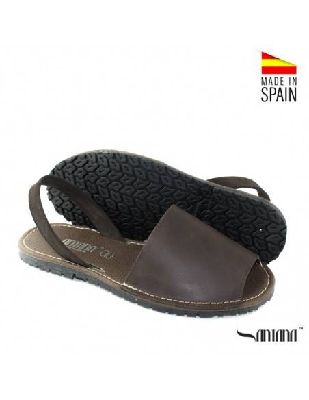 MENORQUINAS HOMBRE MARRONES PIEL SANTANA