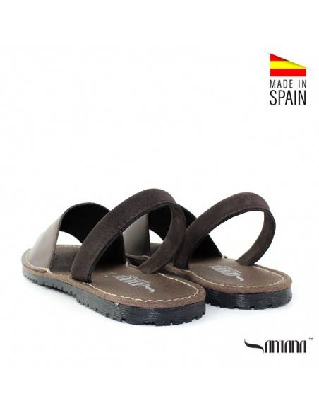 MENORQUINAS HOMBRE MARRONES PIEL SANTANA