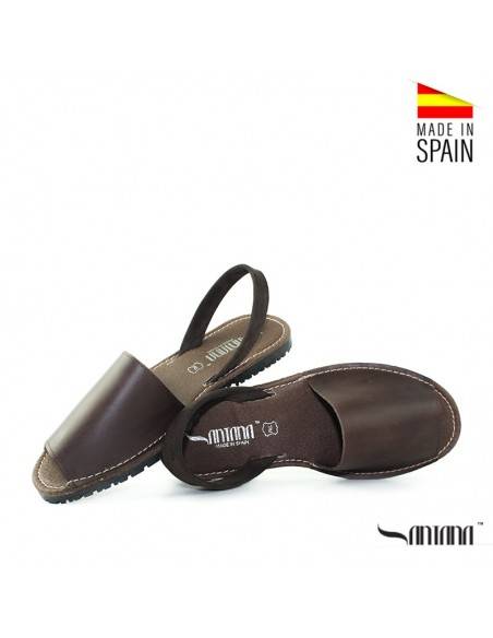 MENORQUINAS HOMBRE MARRONES PIEL SANTANA