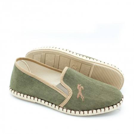 alpargatas verdes hombre verano con suela de esparto y goma flexible