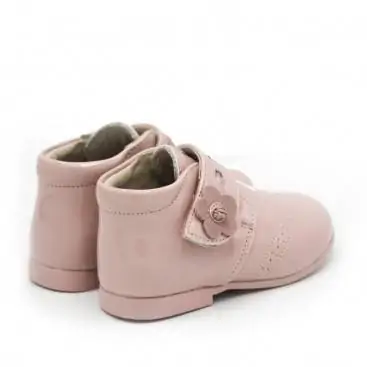 botas niña charol rosas