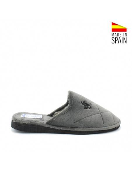 Zapatillas andar por casa hombre fabricadas en España color gris