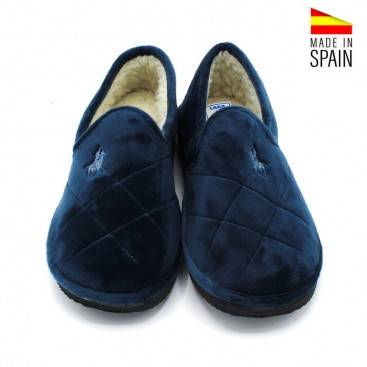 Zapatillas cerradas de casa para hombre en color marino fabricadas en España