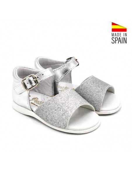 SANDALIA NIÑA PLATA