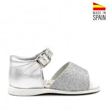 SANDALIA NIÑA PLATA