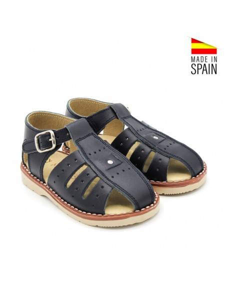 sandalias niño piel