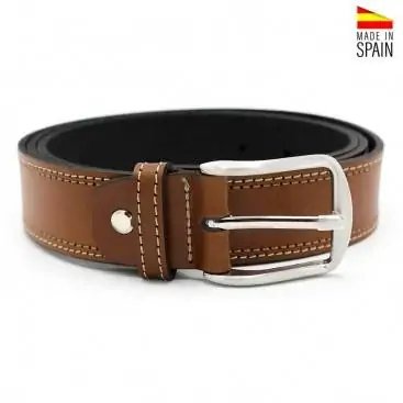 Cinturón marrón piel