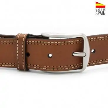 cinturónes cuero marrón