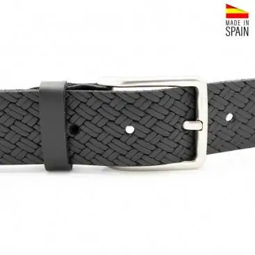 cinturon hombre piel negro