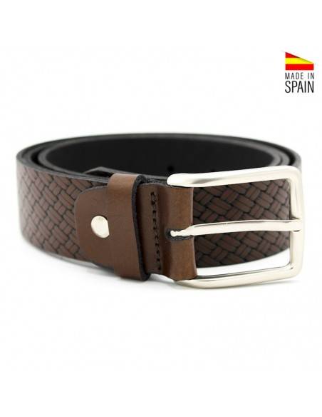cinturon hombre cuero marron