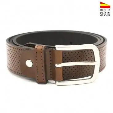 cinturon hombre piel marron