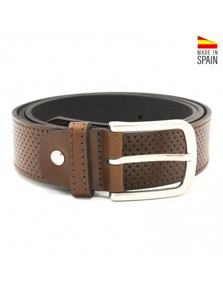 cinturon hombre piel marron