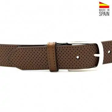 cinturon piel perforada