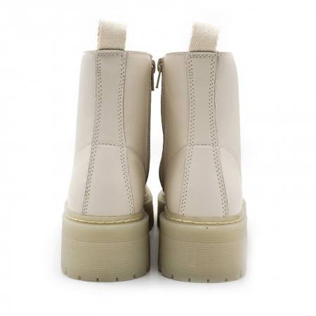 BOTAS MILITARES CON PLATAFORMA BEIGE Y CON CREMALLERA