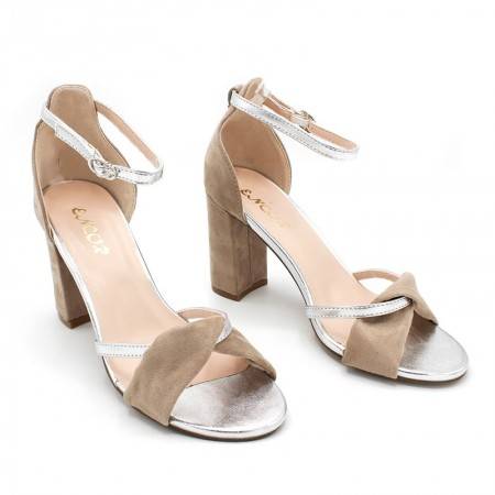 Sandalias Tacón Beige de fiesta - Nueva Temporada - Envío 24-48h!
