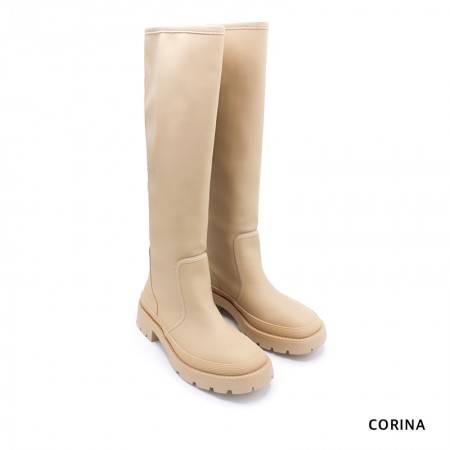 Bota Alta Track para Mujer de color Beige - Corina 2021 2022