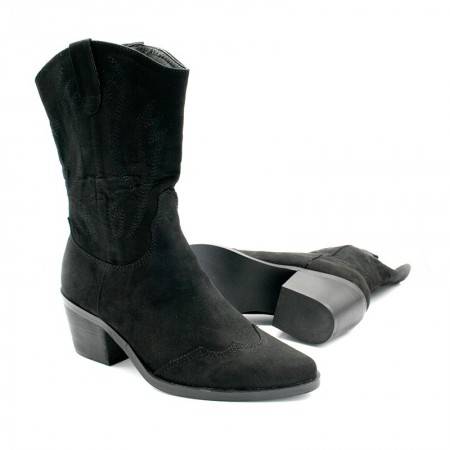 Bota Cowboy Negra con tacón - Otoño Invierno 2021 2022