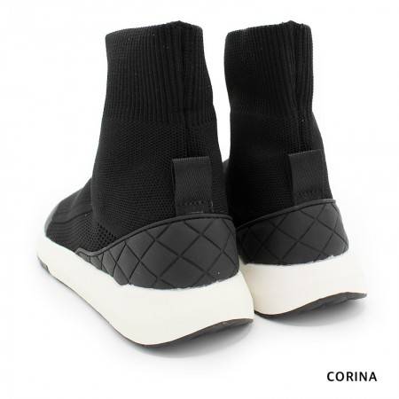 Botín deportivo de Calcetín para Mujer color Negro - Corina 2021