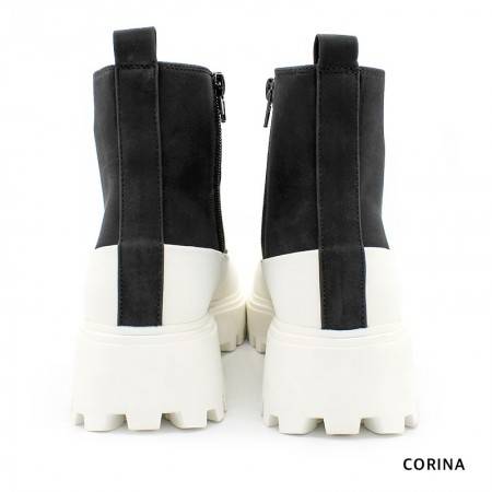 Botines deportivos de Mujer en color Negro con suela gruesa dentada