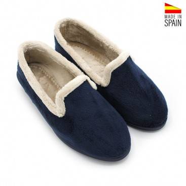 Zapatilla cerrada mujer invierno azul marino