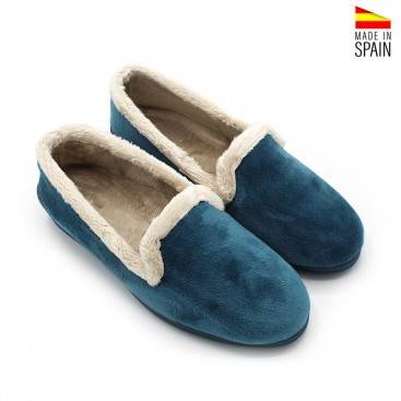 Zapatilla cerrada mujer invierno azul