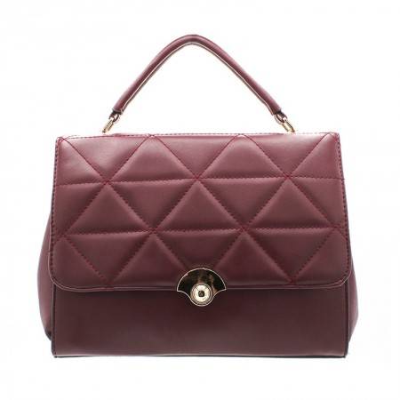 bolso quilted burdeos