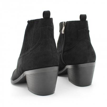 Botín Cowboy Negro con tacón - Otoño Invierno 2021 2022