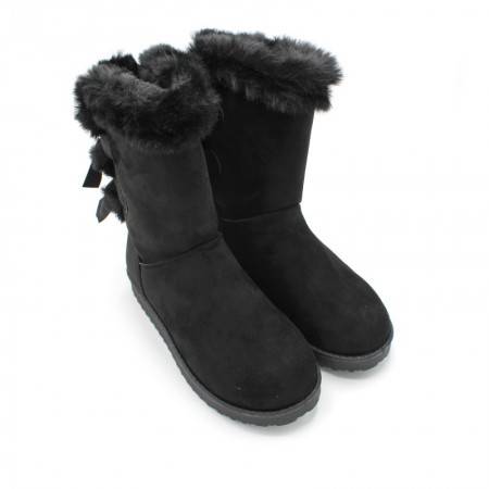 Bota Australiana Negra para Mujer con lazos 2021