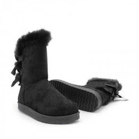 Bota Australiana Negra para Mujer con lazos 2021