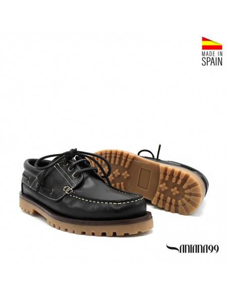 zapatos náuticos negros