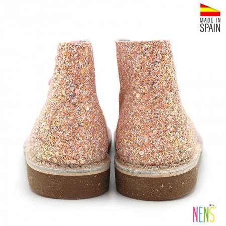 BOTAS GLITTER NIÑA ROSA