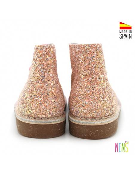BOTAS GLITTER NIÑA ROSA