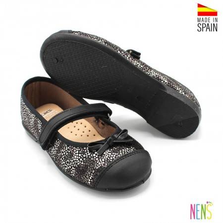 Zapatos Bailarinas Nina New York Bailarinas marr\u00f3n-negro-marr\u00f3n estampado de animales 