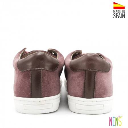 Zapatillas de Piel para Niña en color Rosa palo