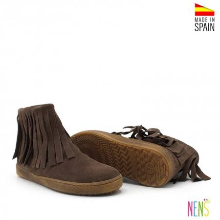 Botines con Flecos en color Marrón