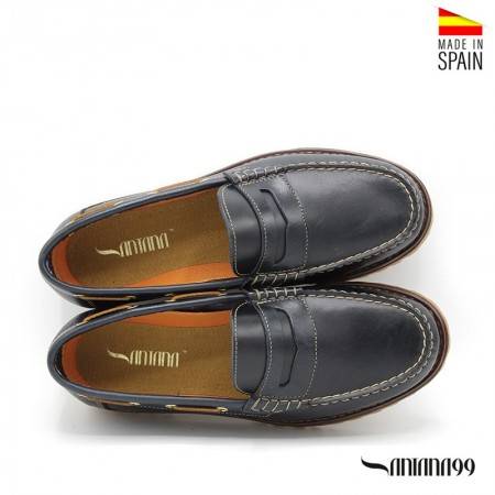 mocasines náticos azul marino