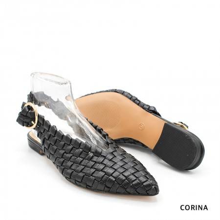 Manoletinas trenzadas para Mujer color Negro - Corina 2022