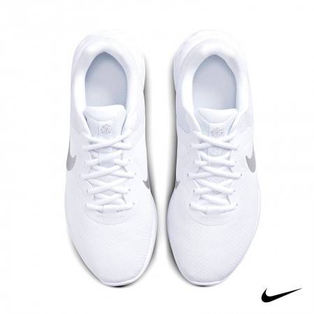 Medición Monumental Ahorro Zapatillas Nike Revolution 6 NN color blanco y plata
