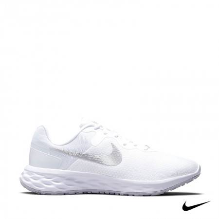 Instalación cada biología Zapatillas Nike Revolution 6 NN color blanco y plata