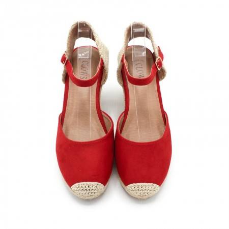 Alpargatas con Cuña para Mujer color Rojo 2022