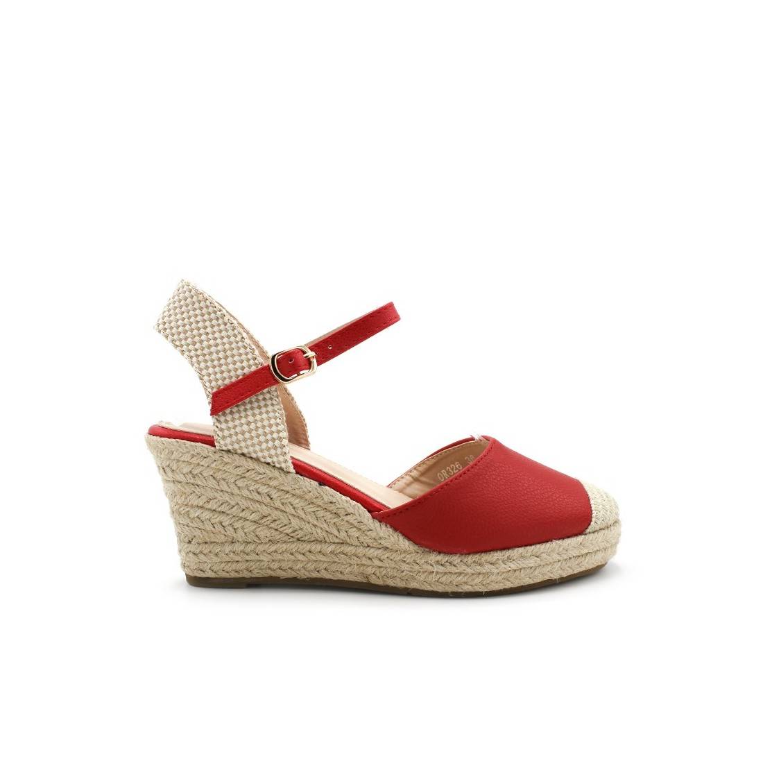 Alpargatas con Cuña Media color Rojo - Valencianas 2022