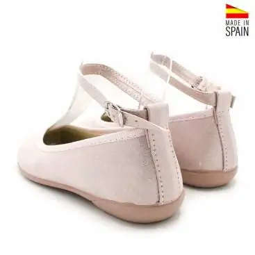 Bailarinas rosas niña con sujeción trasera y suela flexible