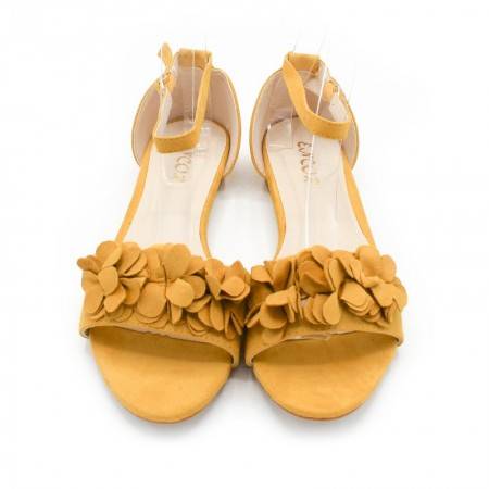 Sandalias planas de Vestir para Mujer en Color Mostaza