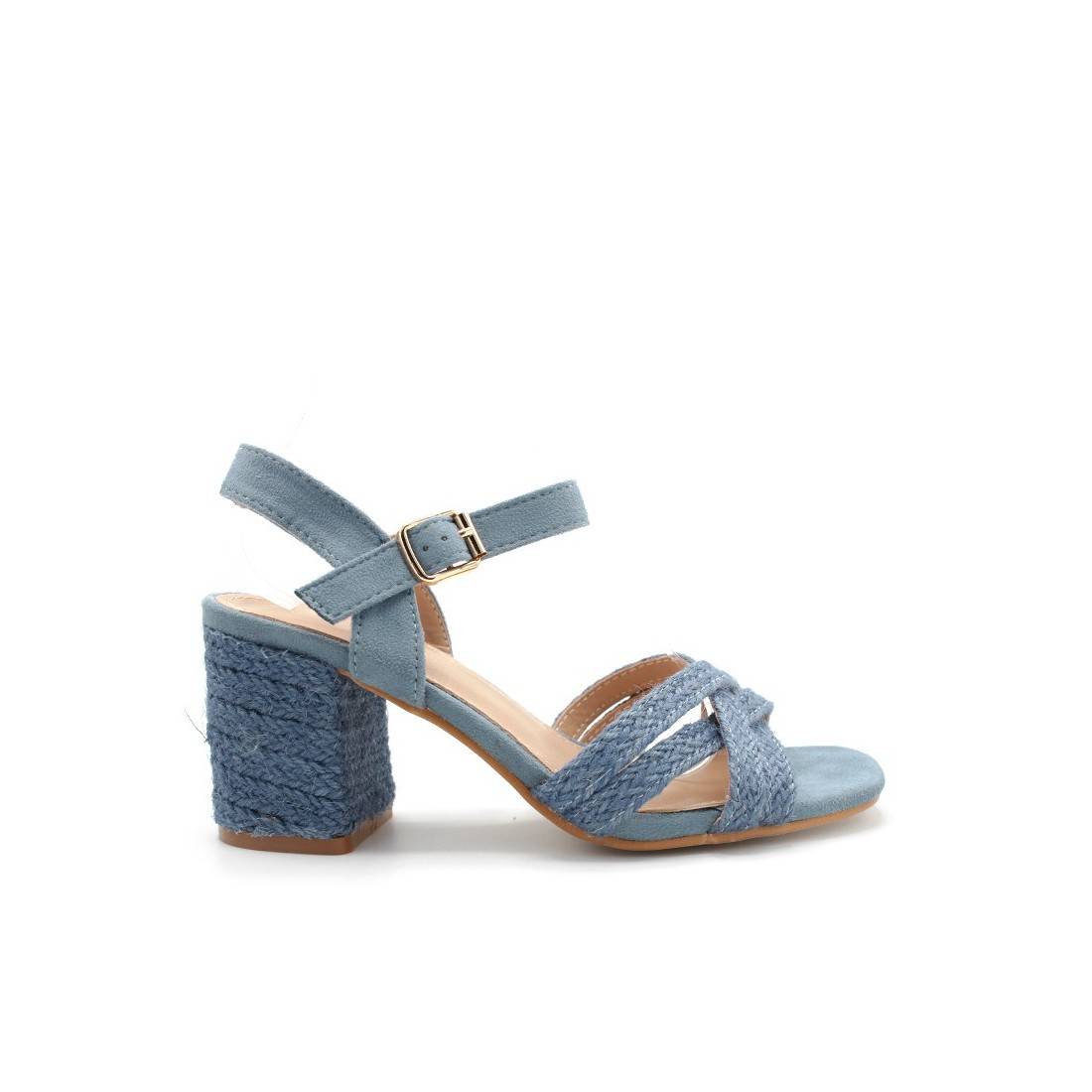 Sandalias con Tacón de Esparto color Azul - Verano 2022