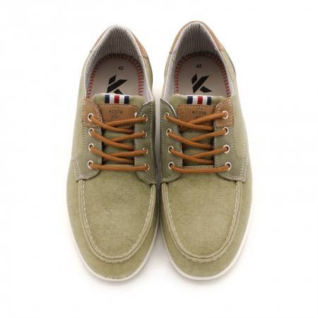 Zapatos Casual de Hombre estilo Náutico de Lona color Verde