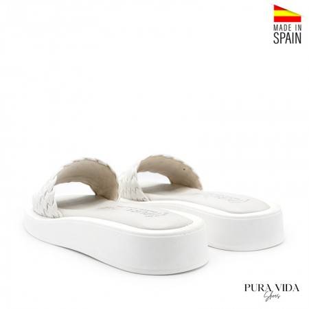 Chancla japonesa blanca trenzada - PURAVIDA 2022